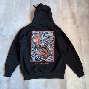 Franchise X Japan Hoodie Mens M Pullover Fleece Sweatshirt Black Long Sleeve